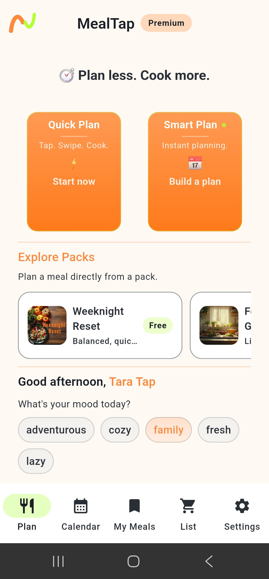 MealTap preview screen 1