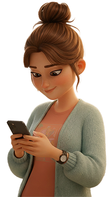 Tara Tap holding a phone after creating aclear, structured dinner plan in MealTap app that removed meal decision‑making fatigue.